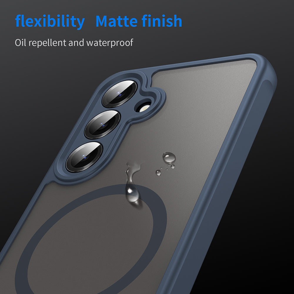 MagSafe-deksel for Samsung Galaxy S24 S921, Techsuit, HaloFrost II, Marineblå
