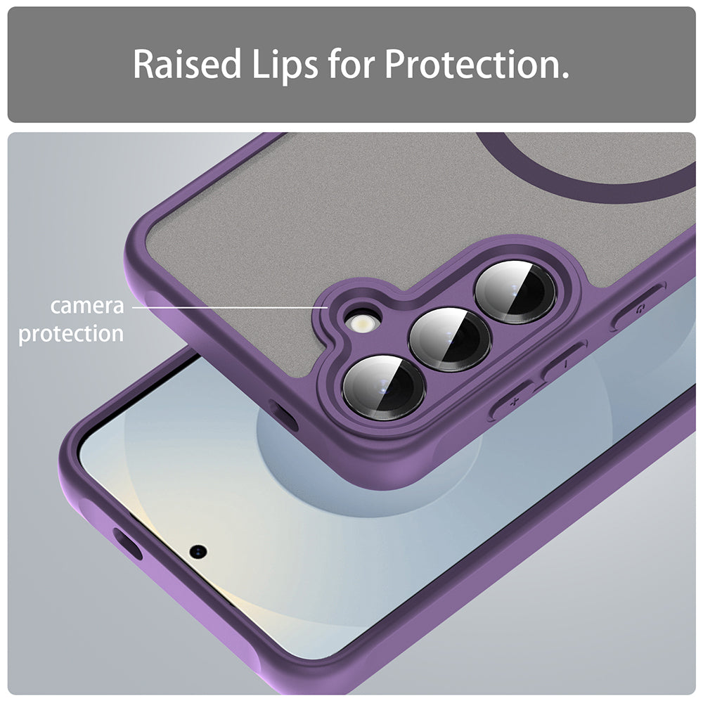 MagSafe-deksel for Samsung Galaxy S24 S921, Techsuit, HaloFrost II, Lilla