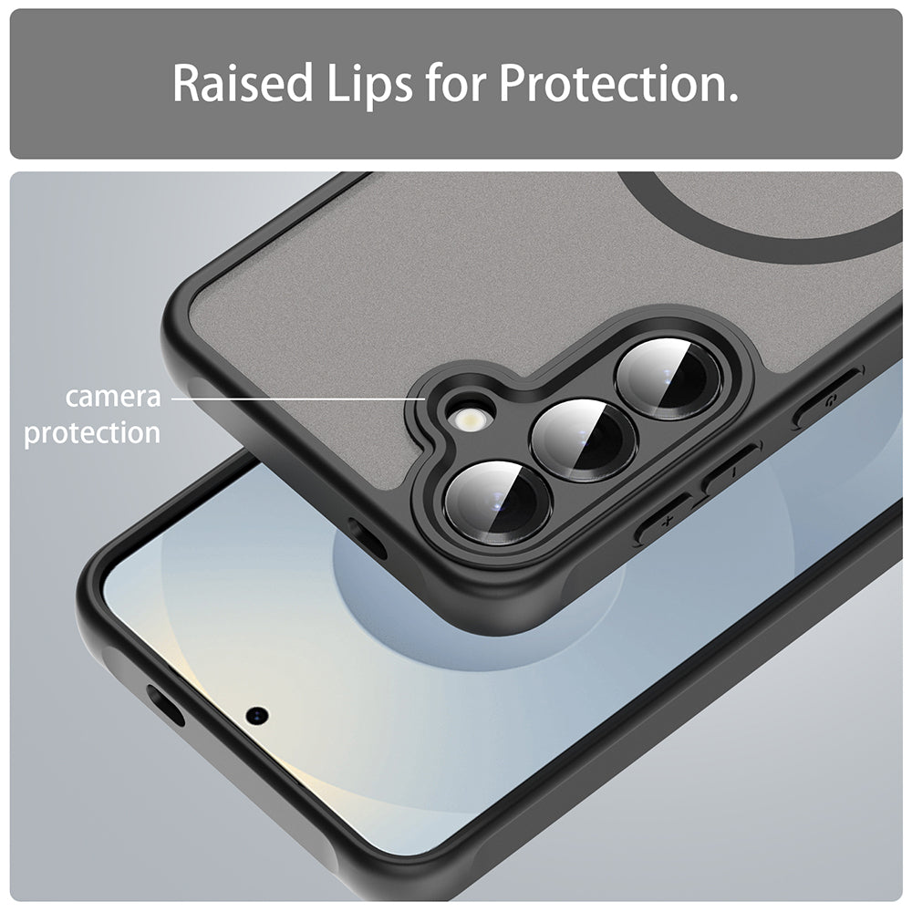 MagSafe-deksel for Samsung Galaxy S24 S921, Techsuit, HaloFrost II, Svart
