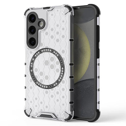 MagSafe-deksel for Samsung Galaxy S24 S921, Techsuit, HoneyComb Shield, Hvit