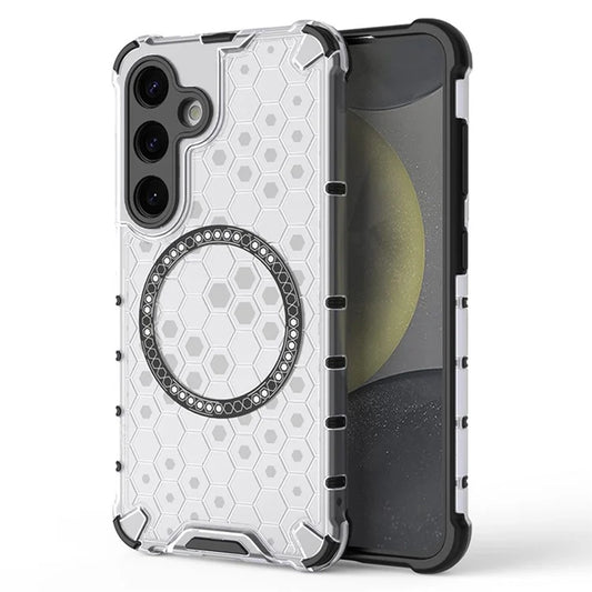 MagSafe-deksel for Samsung Galaxy S24 S921, Techsuit, HoneyComb Shield, Hvit