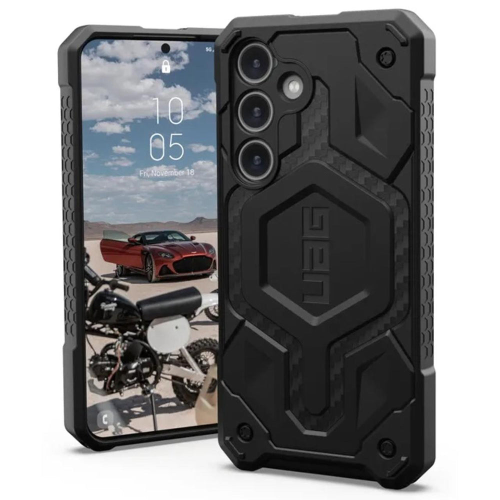 MagSafe-deksel for Samsung Galaxy S24 S921, Urban Armor Gear, Monarch Pro Carbon, svart