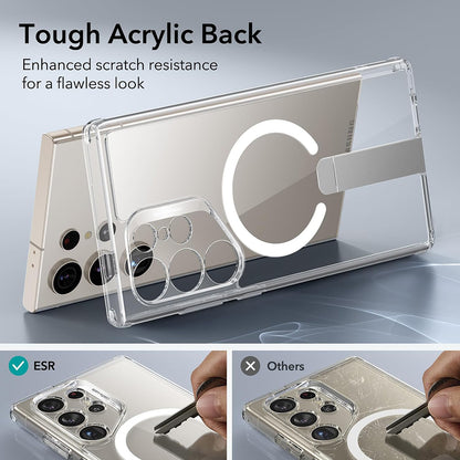 MagSafe-deksel for Samsung Galaxy S24 Ultra S928, ESR, Boost Flickstand, Gjennomsiktig