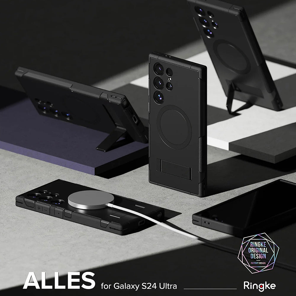 MagSafe-deksel for Samsung Galaxy S24 Ultra S928, Ringke, Alles, svart
