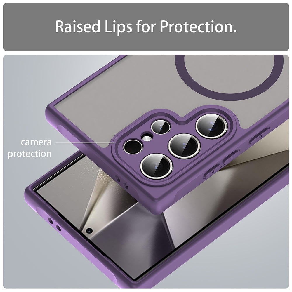 MagSafe-deksel for Samsung Galaxy S24 Ultra S928, Techsuit, HaloFrost II, Lilla