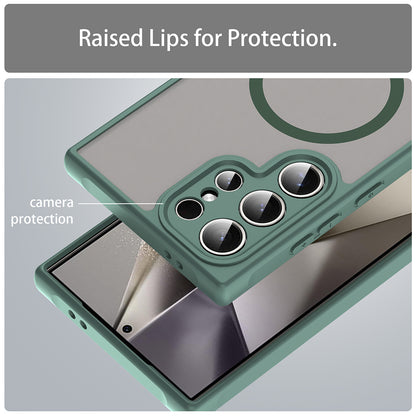 MagSafe-deksel for Samsung Galaxy S24 Ultra S928, Techsuit, HaloFrost II, Grønn