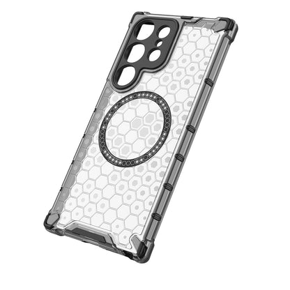 MagSafe-deksel for Samsung Galaxy S24 Ultra S928, Techsuit, HoneyComb Shield, Hvit