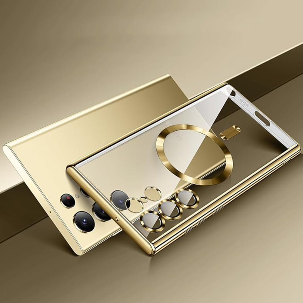 MagSafe-deksel for Samsung Galaxy S24 Ultra S928, Techsuit, Luxury Crystal, Lys lilla