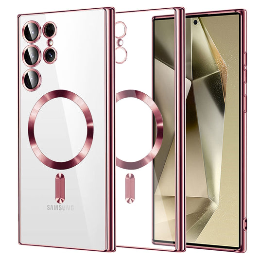 MagSafe-deksel for Samsung Galaxy S24 Ultra S928, Techsuit, Luxury Crystal, Rosa
