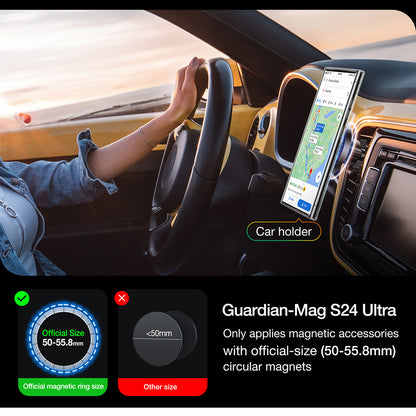 MagSafe-deksel for Samsung Galaxy S24 Ultra S928, Torras, Diamond, Gjennomsiktig