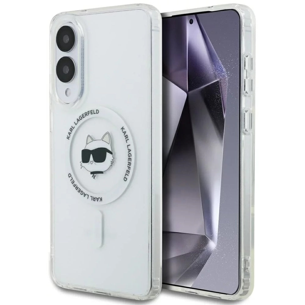 MagSafe-deksel for Samsung Galaxy S25 Edge S937, Karl Lagerfeld, IML Choupette's Head, Hvit