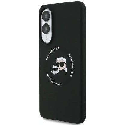 MagSafe-deksel for Samsung Galaxy S25 Edge S937, Karl Lagerfeld, Silicone Double Heads, Svart