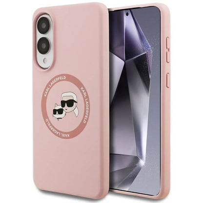 MagSafe-deksel for Samsung Galaxy S25 Edge S937, Karl Lagerfeld, Silicone Double Heads, Rosa