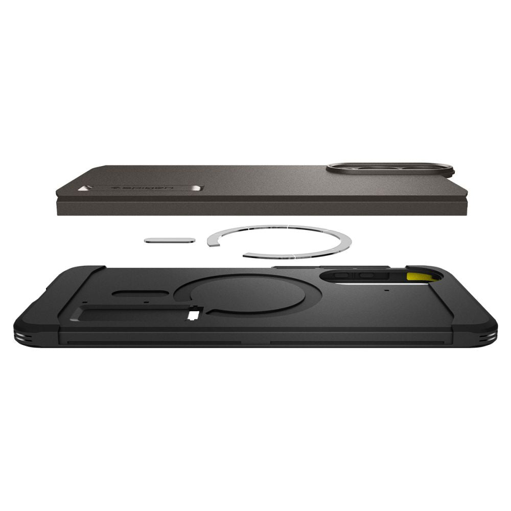 MagSafe-deksel for Samsung Galaxy S25 Edge S937, Spigen, Tough Armor, Grå ACS09423