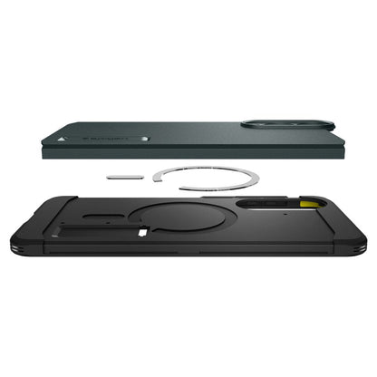 MagSafe-deksel for Samsung Galaxy S25 Edge S937, Spigen, Tough Armor, Grønn ACS09424