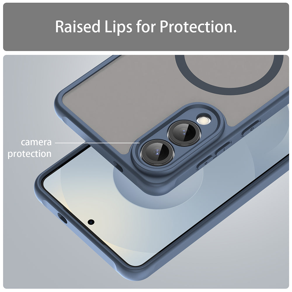 MagSafe-deksel for Samsung Galaxy S25 Edge S937, Techsuit, HaloFrost II, Marineblå