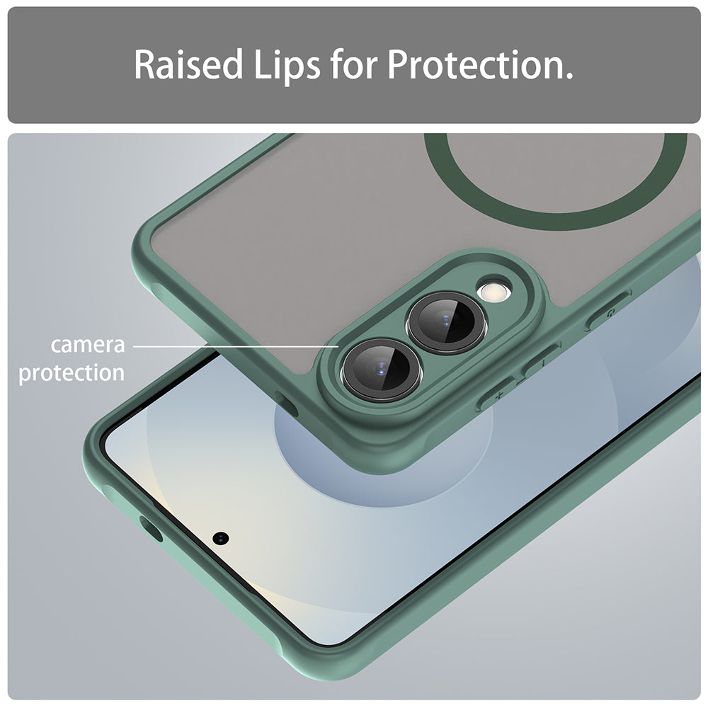 MagSafe-deksel for Samsung Galaxy S25 Edge S937, Techsuit, HaloFrost II, Grønn