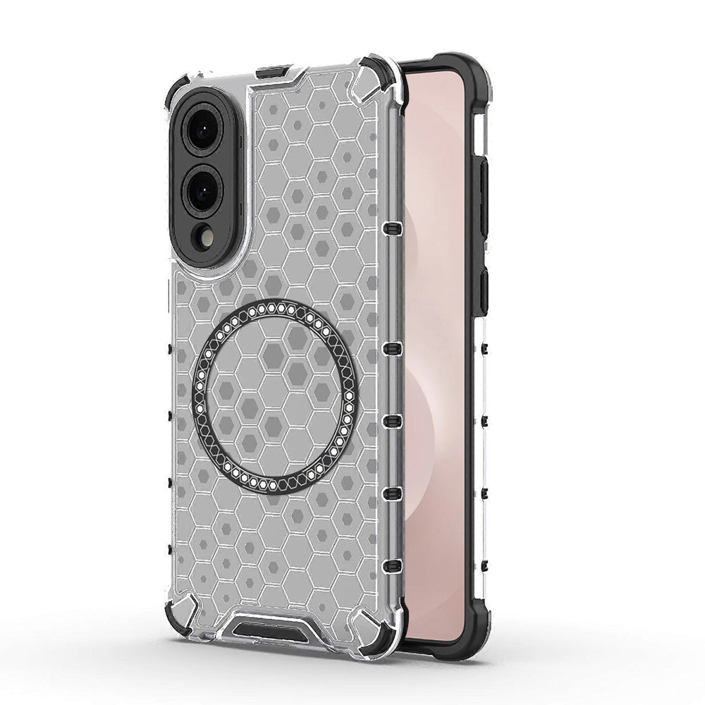 MagSafe-deksel for Samsung Galaxy S25 Edge S937, Techsuit, HoneyComb Shield, Hvit