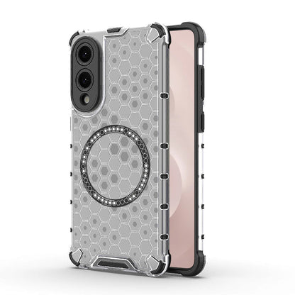MagSafe-deksel for Samsung Galaxy S25 Edge S937, Techsuit, HoneyComb Shield, Hvit