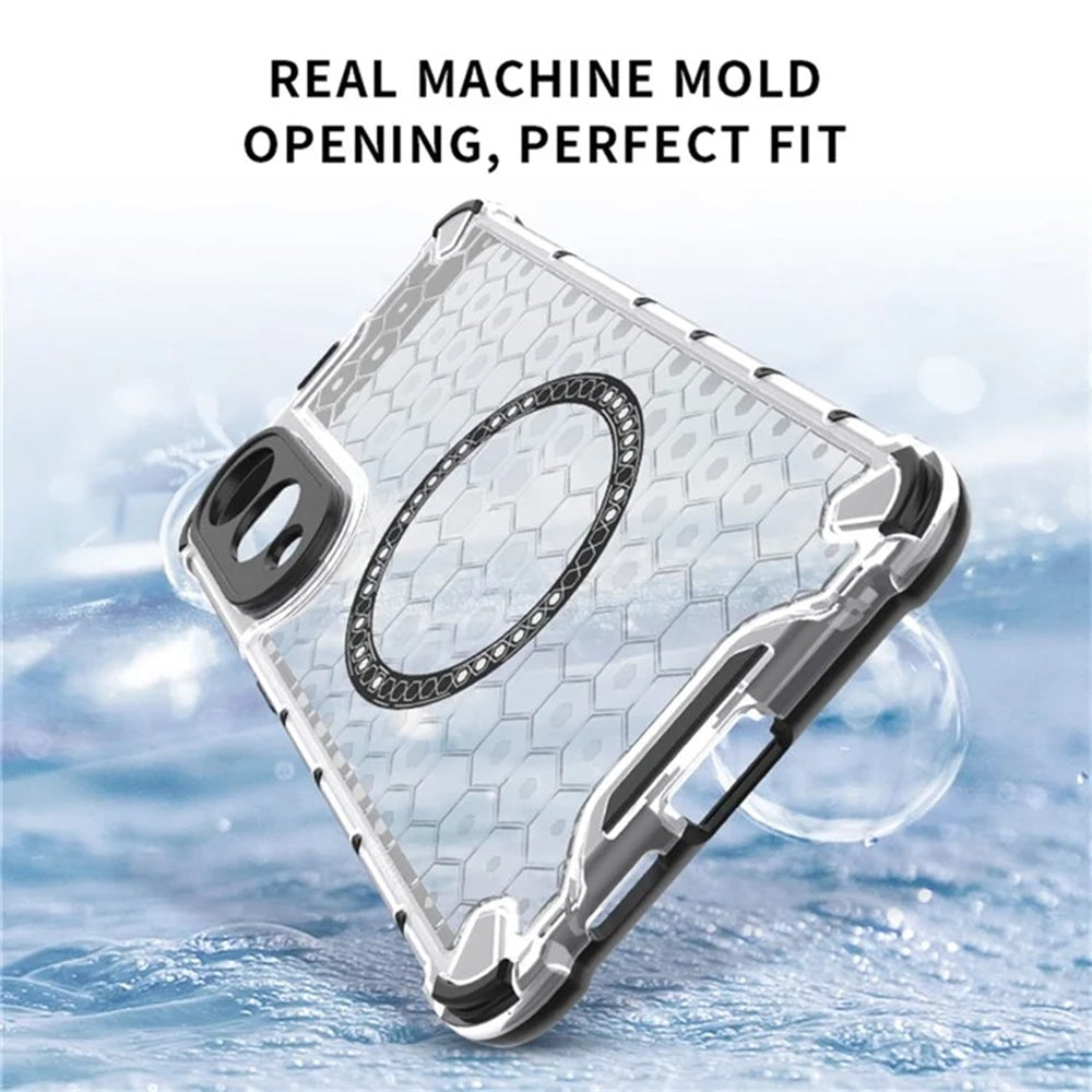 MagSafe-deksel for Samsung Galaxy S25 Edge S937, Techsuit, HoneyComb Shield, Hvit