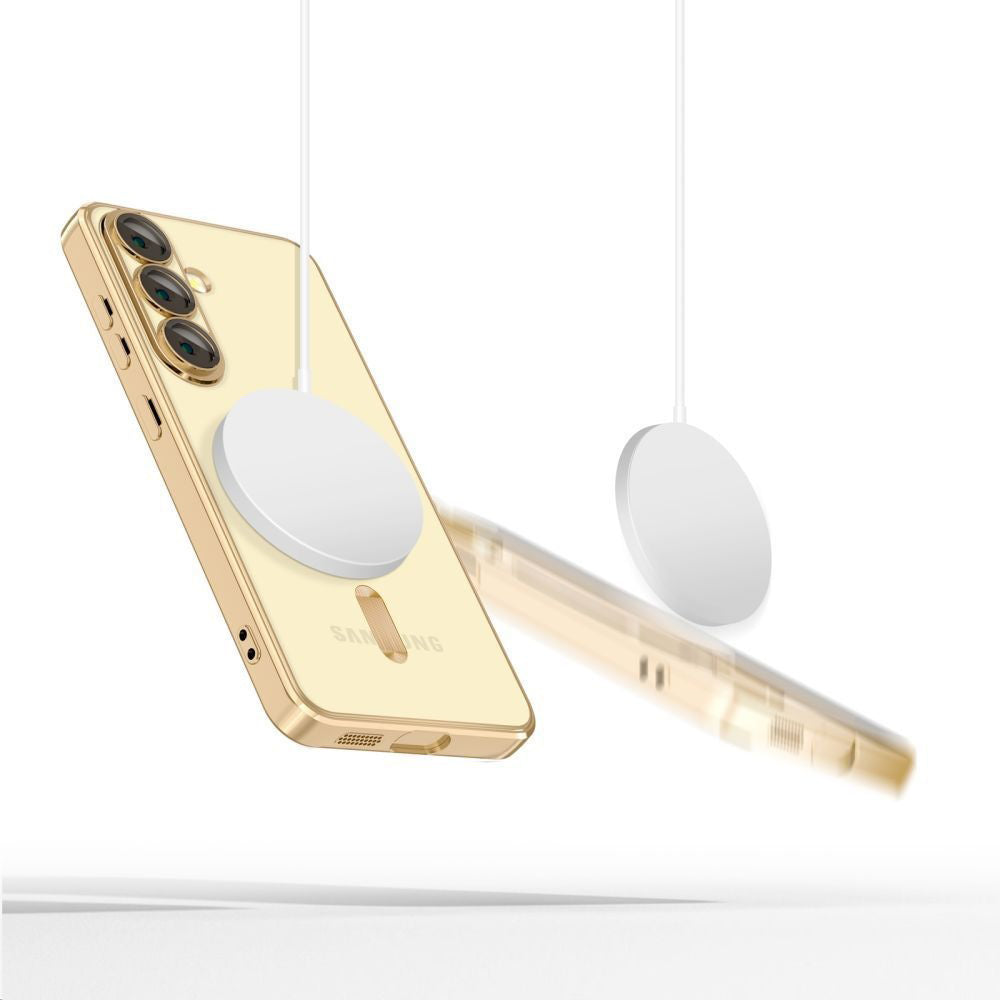 MagSafe-deksel for Samsung Galaxy S25 Edge S937, Techsuit, Luxury Crystal, Mørk blå