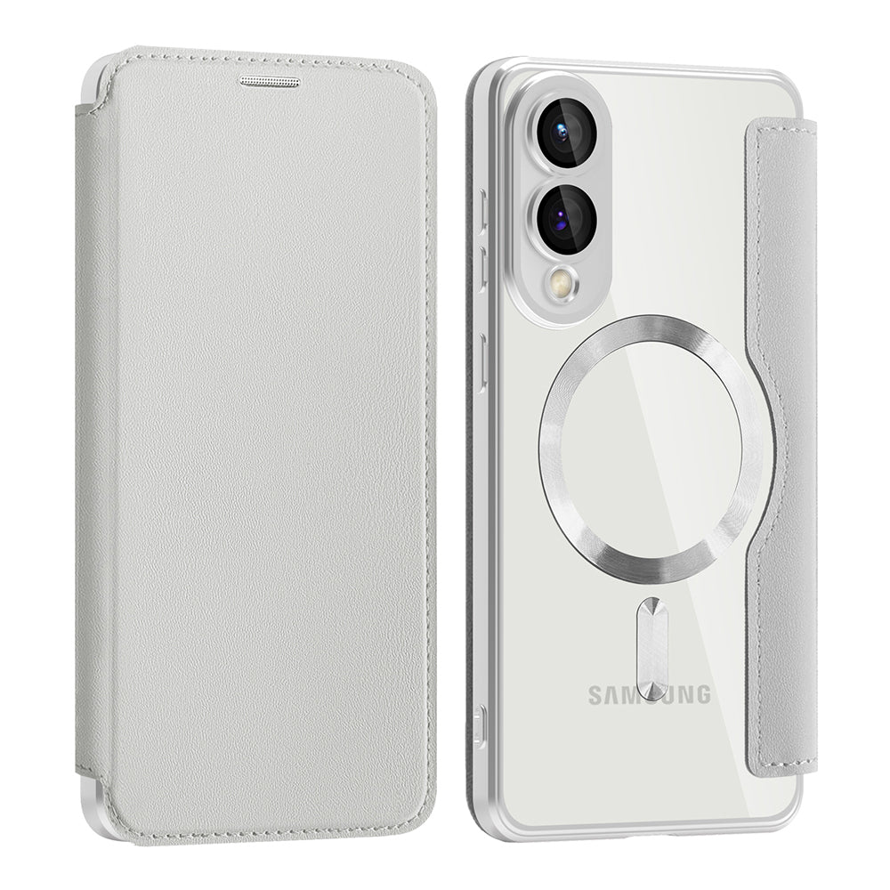 MagSafe-deksel for Samsung Galaxy S25 Edge S937, Techsuit, SmartMag Book, Grå