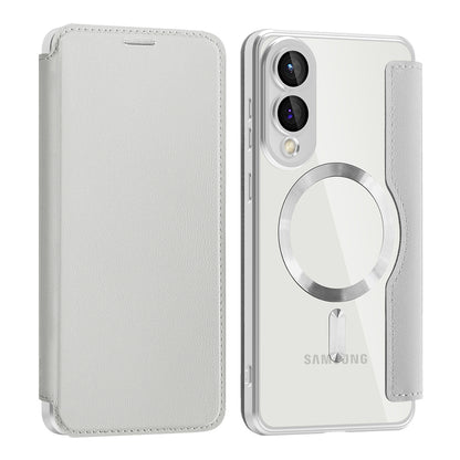 MagSafe-deksel for Samsung Galaxy S25 Edge S937, Techsuit, SmartMag Book, Grå