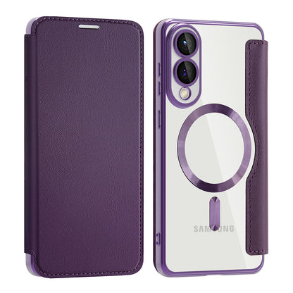 MagSafe-deksel for Samsung Galaxy S25 Edge S937, Techsuit, SmartMag Book, Lilla