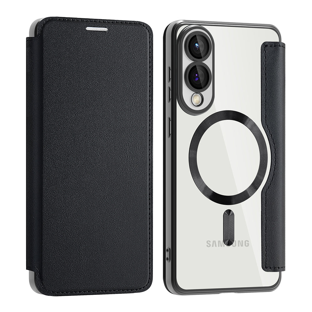 MagSafe-deksel for Samsung Galaxy S25 Edge S937, Techsuit, SmartMag Book, svart
