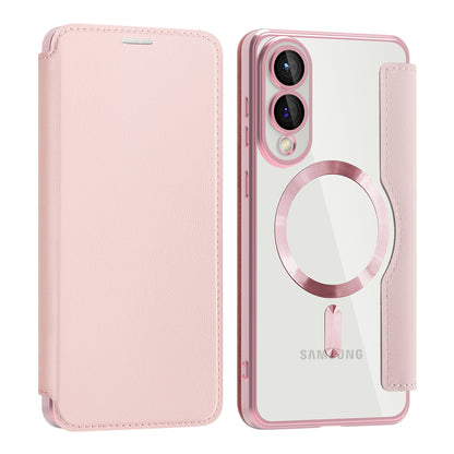 MagSafe-deksel for Samsung Galaxy S25 Edge S937, Techsuit, SmartMag Book, Rosa