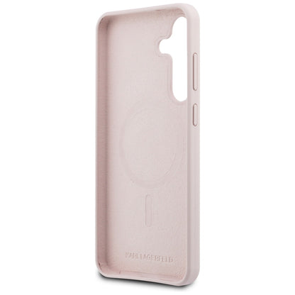 MagSafe-deksel for Samsung Galaxy S25 FE, Karl Lagerfeld, Silikon Karl & Choupette's Heads, Rosa