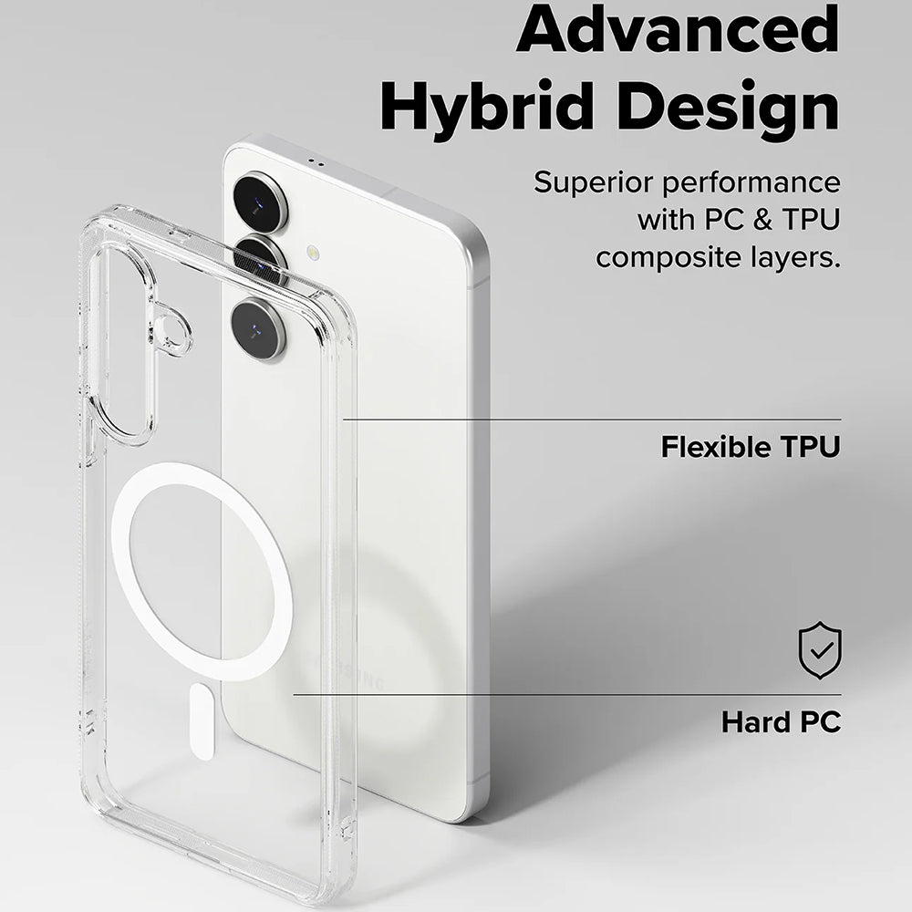MagSafe-deksel for Samsung Galaxy S25 FE, Ringke, Fusion, Transparent