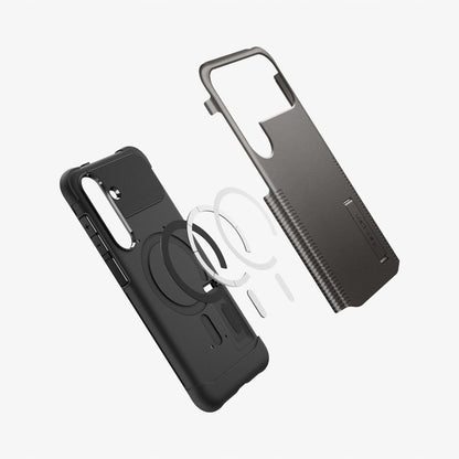 MagSafe-deksel for Samsung Galaxy S25 FE, Spigen, Slim Armor, Grå ACS10230