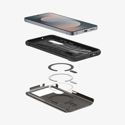 MagSafe-deksel for Samsung Galaxy S25 FE, Spigen, Slim Armor, Grå ACS10230