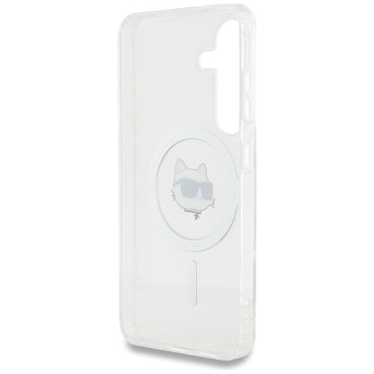 MagSafe-deksel for Samsung Galaxy S25+ S936, Karl Lagerfeld, IML Choupette's Head, Hvit