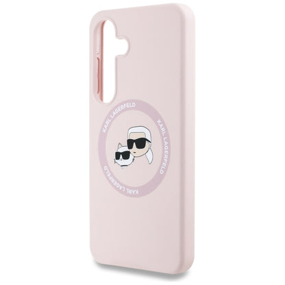 MagSafe-deksel for Samsung Galaxy S25+ S936, Karl Lagerfeld, Silicone Double Heads, Rosa