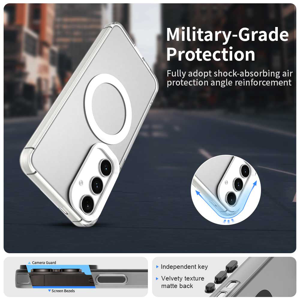 MagSafe-deksel for Samsung Galaxy S25+ S936 / S24+ S926, Techsuit, CandyCase, hvit