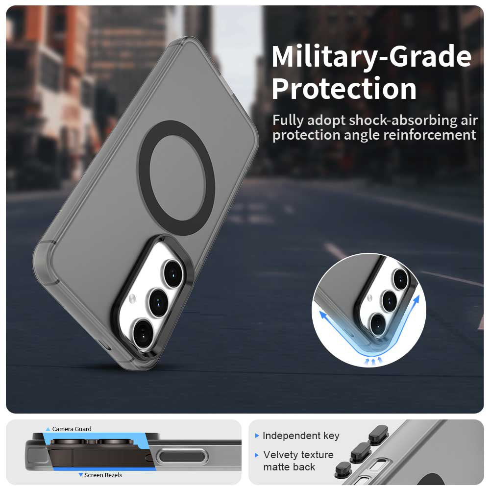 MagSafe-deksel for Samsung Galaxy S25+ S936 / S24+ S926, Techsuit, CandyCase, Svart