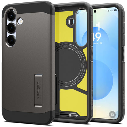 MagSafe-deksel for Samsung Galaxy S25+ S936, Spigen, Tough Armor, Grå