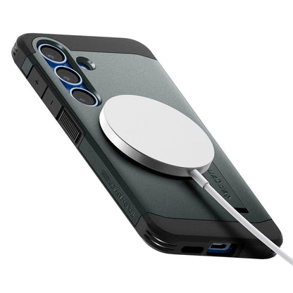 MagSafe-deksel for Samsung Galaxy S25+ S936, Spigen, Tough Armor, Grønn ACS08989