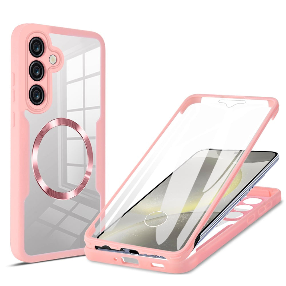 MagSafe-deksel for Samsung Galaxy S25+ S936, Techsuit, ColorVerse 360, Rosa