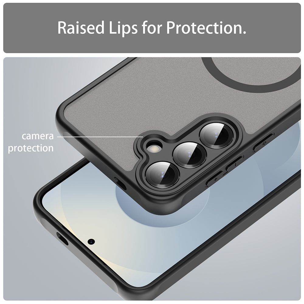 MagSafe-deksel for Samsung Galaxy S25+ S936, Techsuit, HaloFrost II, svart