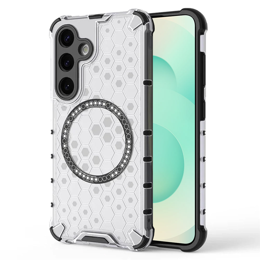 MagSafe-deksel for Samsung Galaxy S25+ S936, Techsuit, HoneyComb Shield, hvit