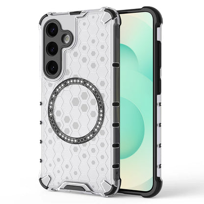 MagSafe-deksel for Samsung Galaxy S25+ S936, Techsuit, HoneyComb Shield, hvit