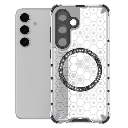 MagSafe-deksel for Samsung Galaxy S25+ S936, Techsuit, HoneyComb Shield, hvit