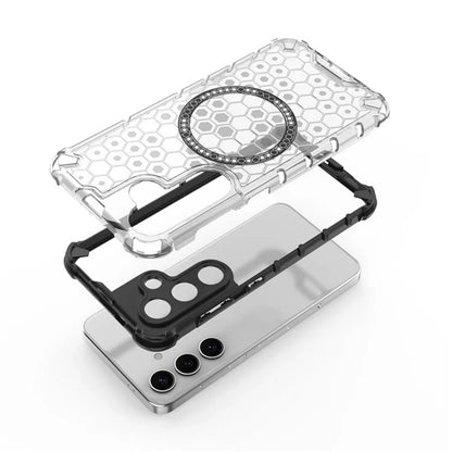 MagSafe-deksel for Samsung Galaxy S25+ S936, Techsuit, HoneyComb Shield, hvit