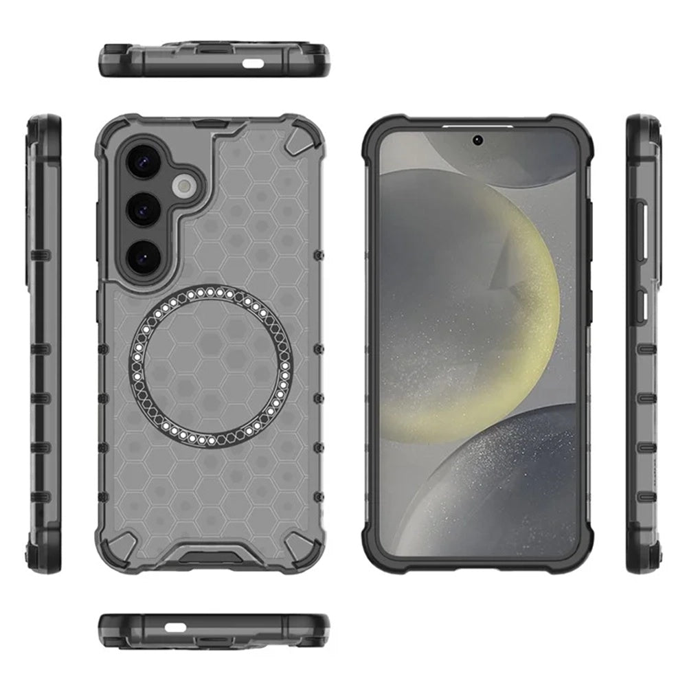 MagSafe-deksel for Samsung Galaxy S25+ S936, Techsuit, HoneyComb Shield, Svart
