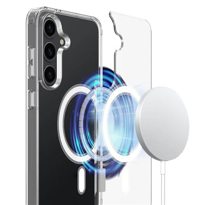MagSafe-deksel for Samsung Galaxy S25+ S936, Techsuit, Pro, Transparent