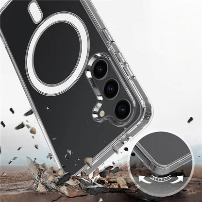 MagSafe-deksel for Samsung Galaxy S25+ S936, Techsuit, Pro, Transparent