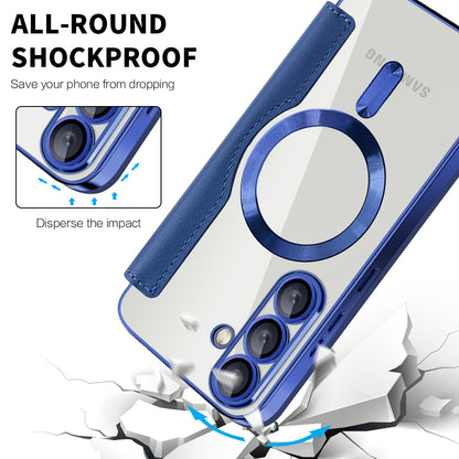 MagSafe-deksel for Samsung Galaxy S25+ S936, Techsuit, SmartMag Book, Blå